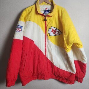 Vintage Kansas City Chiefs Jacket Mens XL Red Yellow NFL Football Apex One 90s